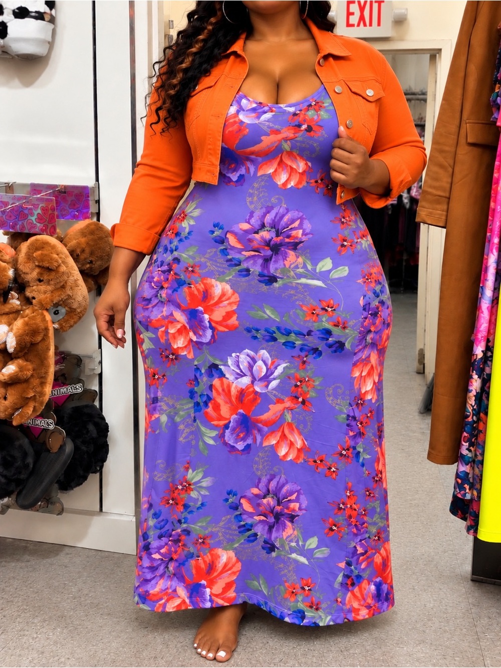 T.J.Maxx Violet Floral Maxi Dress